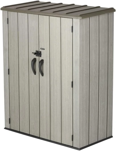 Lifetime Abri de Rangement Vertical, Toit Marron, 74 x 142 x 174 cm - 60209