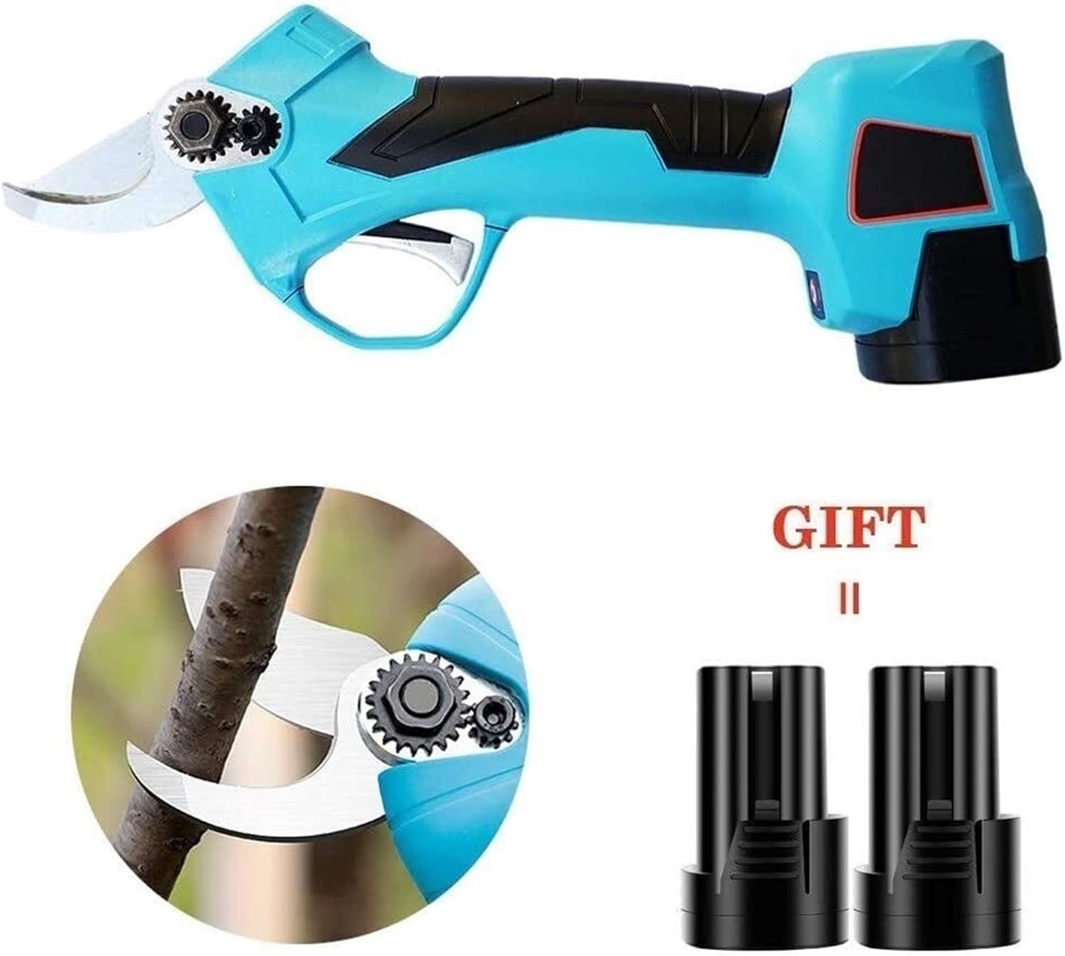 VGVSBG Sécateur électrique Professionnel Tondeuse électrique sans Fil 16,8 V Coupe-Arbre Rechargeable Élagage Coupe Jardin Ciseaux électriques Outil avec Deux Batteries sèches Electric H