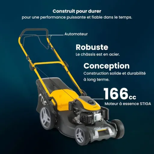 Test STIGA Combi 53 S : une tondeuse thermique large et costaud pour les grandes pelouses