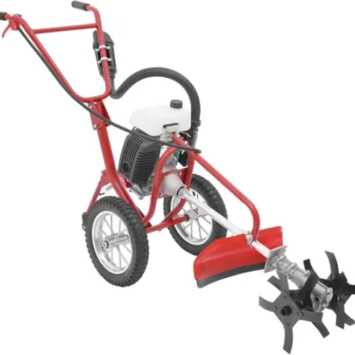 Test Motobineuse Thermique 4 Temps 4 CV 63cc 3 en 1 : le petit motoculteur qui fait le job pour les petits jardins