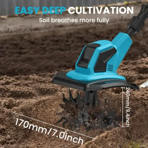Test Motobineuse Electrique 21V Basigelar : la petite bineuse sans fil pour les petits jardins