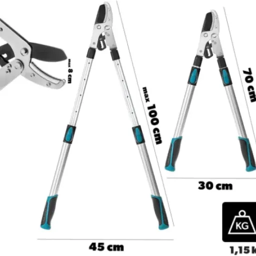 Test KADAX Amboss Sécateur télescopique : un gros coupe-branches qui fait le job sans se démonter les bras