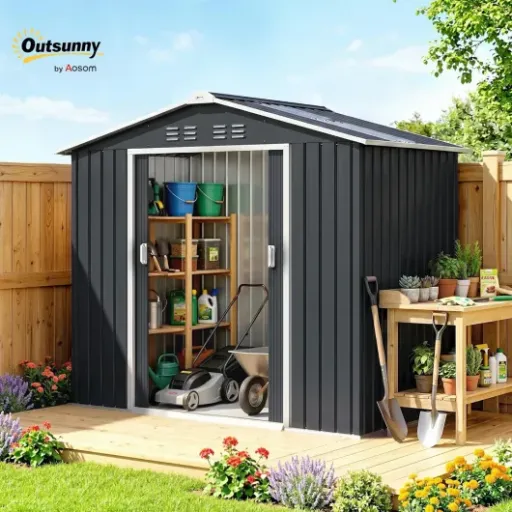 Test Outsunny Abri de Jardin métal 2,77 m² : pratique pour ranger, mais montage un peu sport
