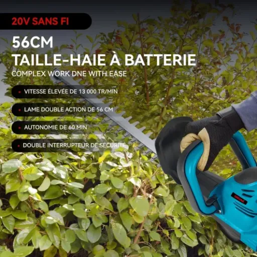 Test ONEVAN Taille haie Batterie : un taille-haies sans fil correct pour les petites haies