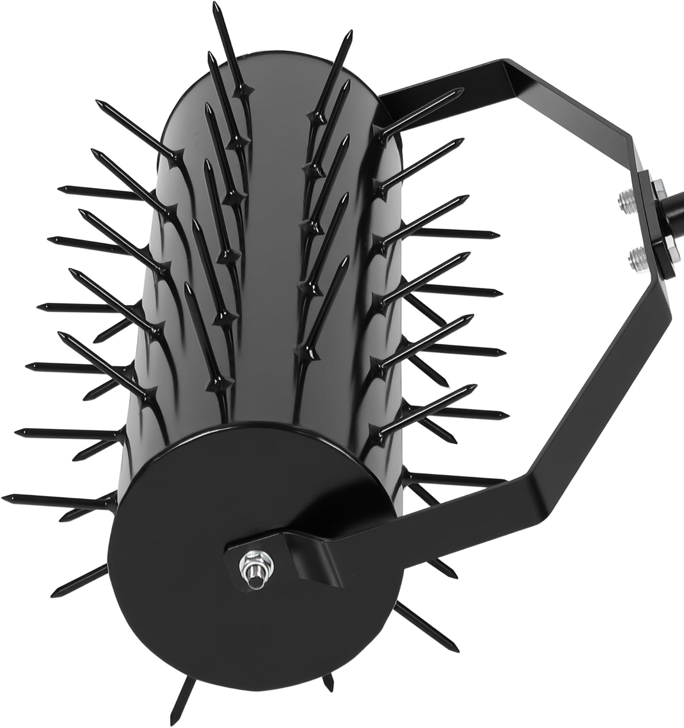 Aérateur de pelouse Manuel Roulant 180 cm – Solide, Pointes pénétrantes, 3 hauteurs réglables, poignée Ergonomique – Outil d’aération du Sol de Jardin pour Entretien de la pelouse, Montage