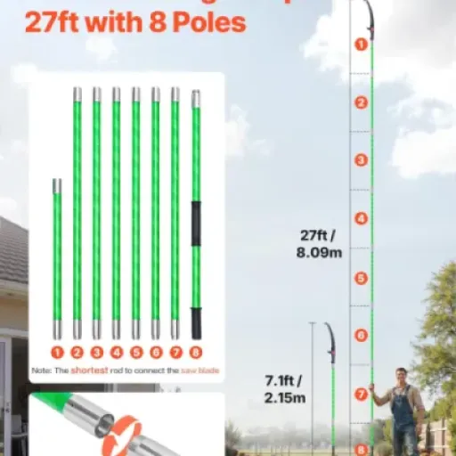 Test VEVOR Scie à Élaguer Extensible 2,15-8,09 m : pour ceux qui veulent tailler haut sans sortir l’échelle