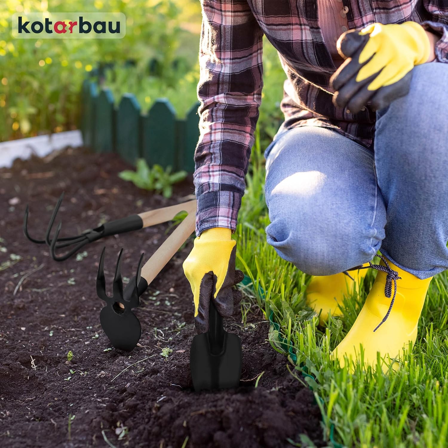 ® Mini Outils de Jardin avec Manche en Bois 6 pcs Ensemble d'outils de Jardin Râteau Houe Mini Truelle Petite Fourchette de Jardin Accessoire de Jardinage Accessoires de Plantation