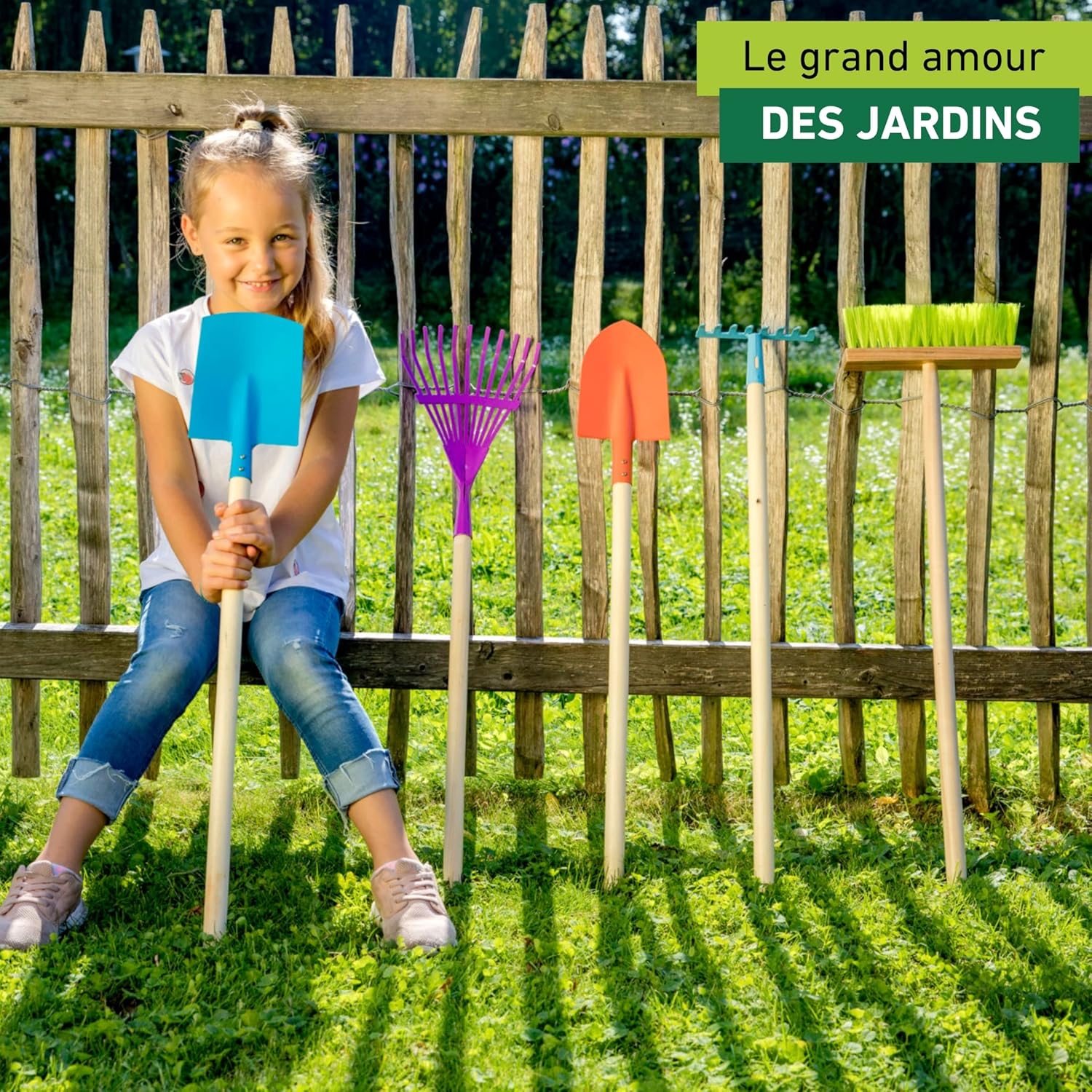 93351 Kit d'outils de Jardin pour Enfants 5 pièces, Coloré Set 2