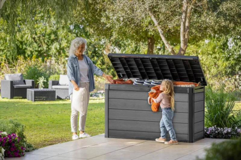 Coffre de jardin Cortina gris - 757 litres Gris 757 litres
