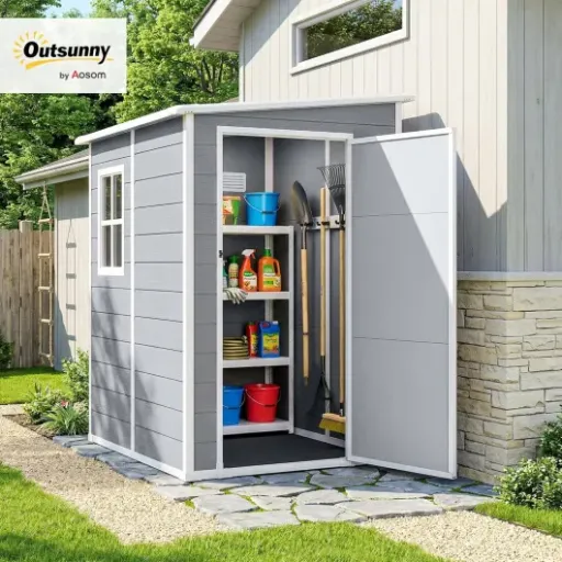 Test Outsunny Abri de Jardin 1,54 m² : petit cabanon compact qui fait le job (si on est patient au montage)