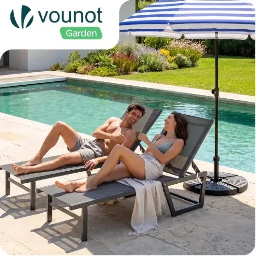 Test vounot Lot de 2 Bains de Soleil : deux transats légers qui font le job sans chichis