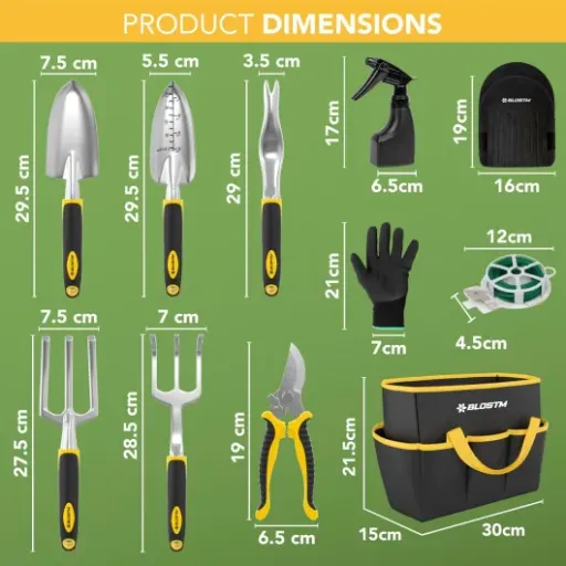 Test BLOSTM Ensemble d'Outils Jardinage 11 Pièces : le kit pratique pour démarrer sans se prendre la tête
