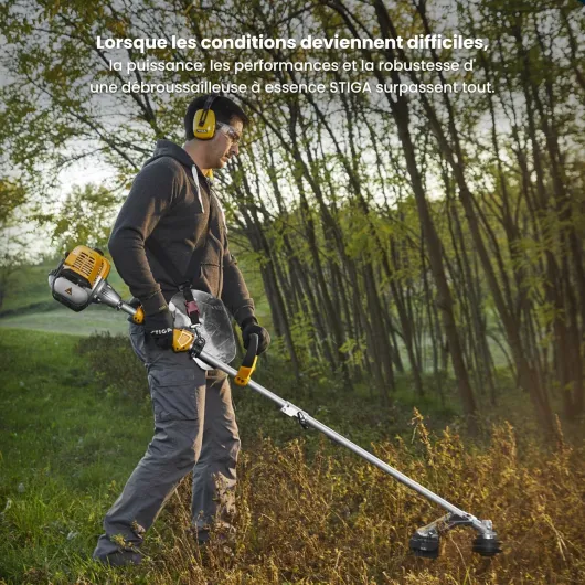 BC 330 A Débroussailleuse - Moteur 25.4 CC 2 Temps, Arbre Droit, Largeur de Coupe 43 cm, poignée Loop Simple