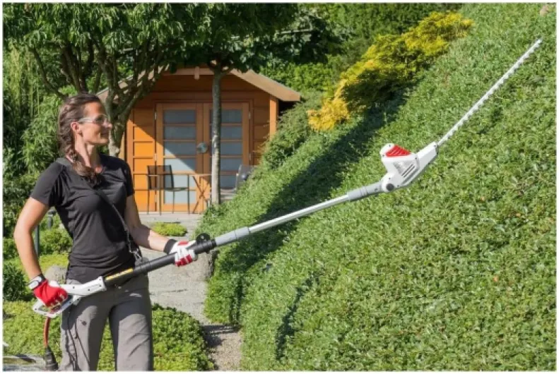 Taille Haie Télescopique Filaire 600W - Lame de Coupe 59 cm Coupe 51 cm Taille Haie sur Perche réglable 1.95-2.40 m