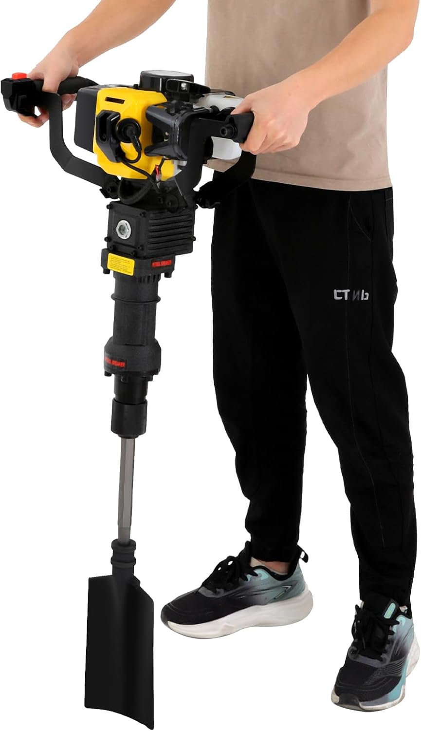 Pelle à essence portable 2 temps 52CC à main pour jardin, pelle d’arbre, pelle de jardin, machine à creuser pour jardin, ferme