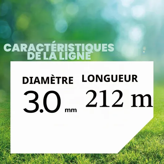 Fil de débroussailleuse Oregon Jaune Étoile 3mm, Coupe herbes hautes, mauvaises herbes, végétation dense, Fil nylon haute résistance, compatible avec modèles standards, 3.0mm x 212m (69-461-Y) 3.0 mm 212 m