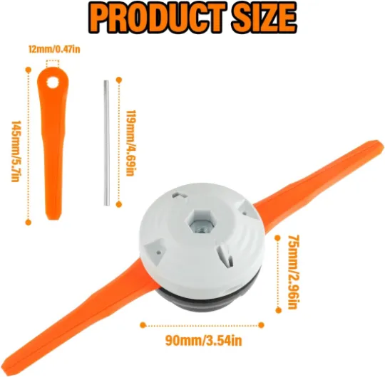 Polycut 6-2 Tête pour STIHL FSA60R FSA86R FS40 FS50 Débroussailleuse, Tete Faucheuse FSA 60 R Coupe Bordure FS 38 Tête Debroussailleuse Accessoires, Tête de fauche 4006-710-2137 avec 6 Lames