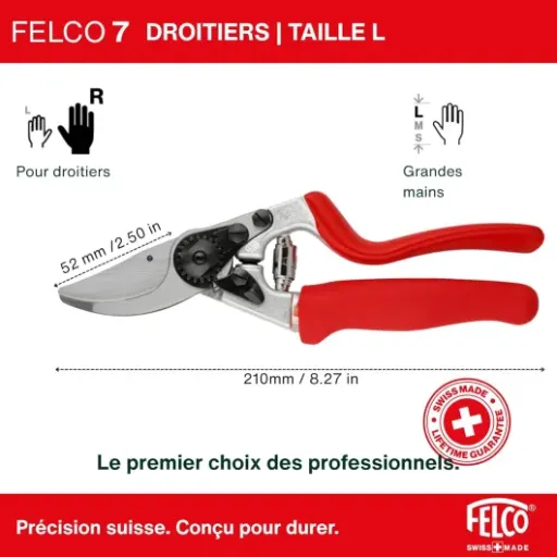 Test FELCO 7 : le sécateur pour grandes mains qui mise sur le confort