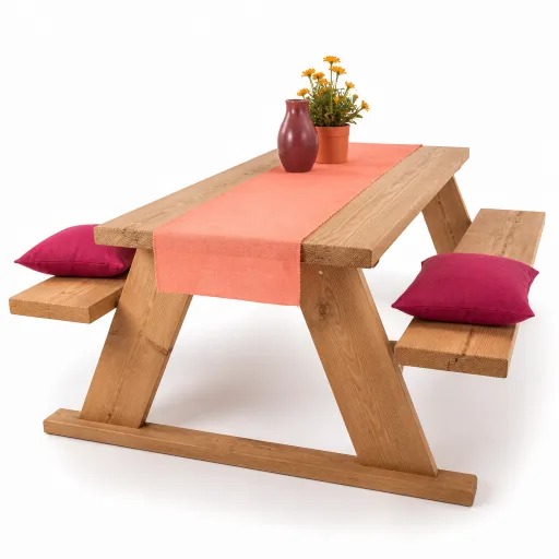 Aménager son jardin avec une table de pique nique en bois durable et élégante