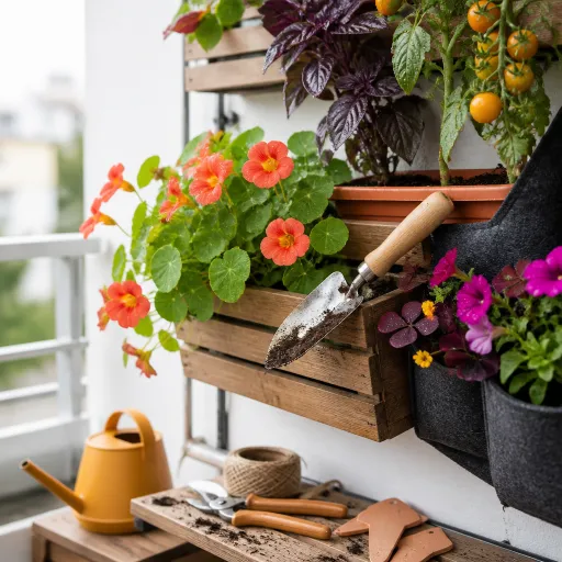 Potager vertical sur balcon : les supports, bacs et outils pour cultiver sur un mur nu